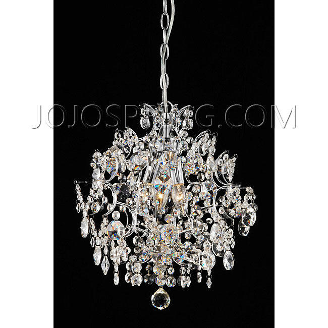 Indoor 3-light Chrome/ Crystal Chandelier - LCD-045-B3C